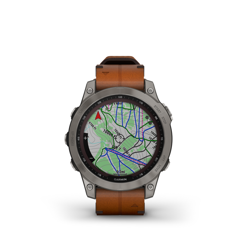 Fenix 7 Solar Smart Watch - Graphite/Chestnut - 010-02540-31