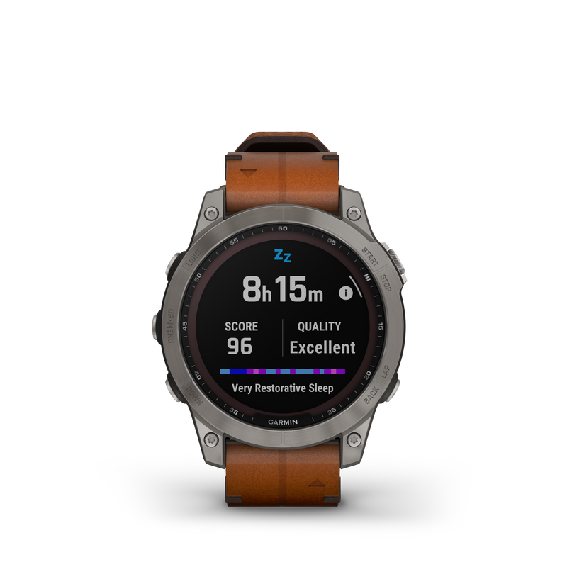 Fenix 7 Solar Smart Watch - Graphite/Chestnut - 010-02540-31