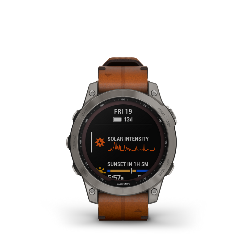 Fenix 7 Solar Smart Watch - Graphite/Chestnut - 010-02540-31