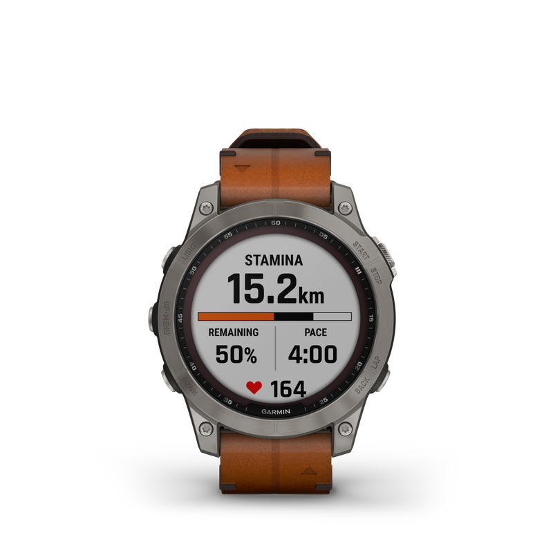 Fenix 7 Solar Smart Watch - Graphite/Chestnut - 010-02540-31
