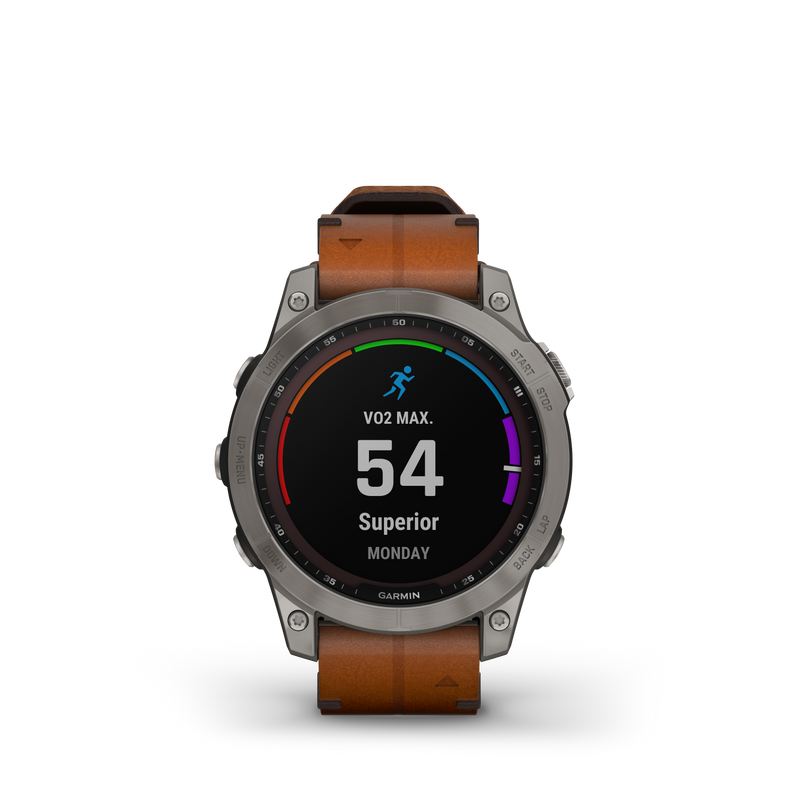 Fenix 7 Solar Smart Watch - Graphite/Chestnut - 010-02540-31