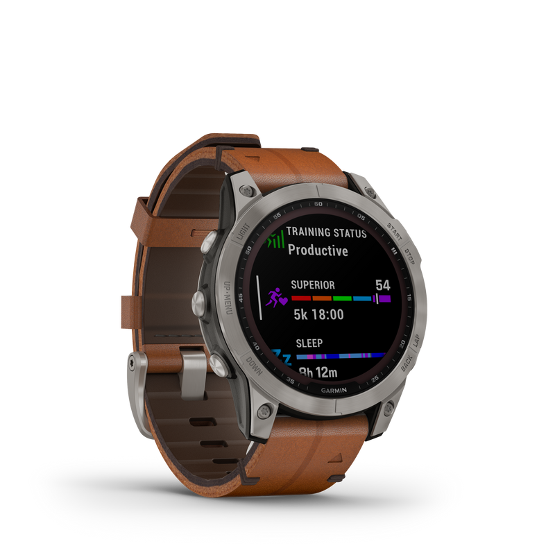 Fenix 7 Solar Smart Watch - Graphite/Chestnut - 010-02540-31