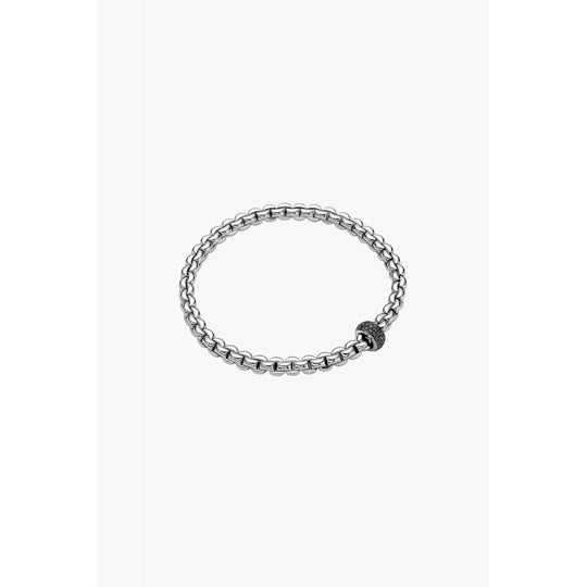 EKA Bracelet - White Gold & Black Diamonds - Large -721BPAVENL-B