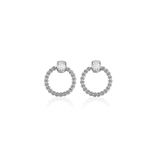 FOPE Eka Earrings - White Gold/Diamond ~ OR291PAVE