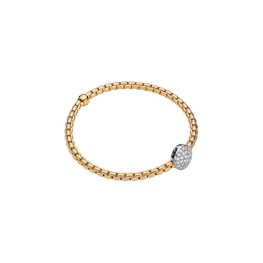FOPE Eka Tiny Bracelet - Yellow Gold/Diamond ~ 737BPAVEM-GB