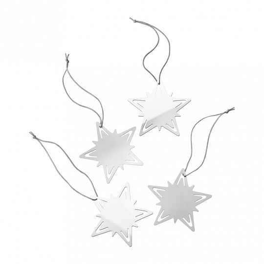 Classic Christmas Star Reusable Gift Tag - 4 pcs - 10019323