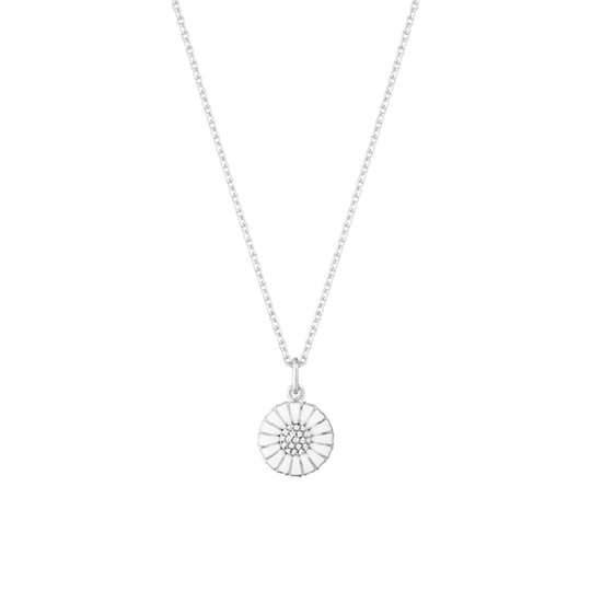 Daisy Pave Necklace - Small - Silver & White - 10010534