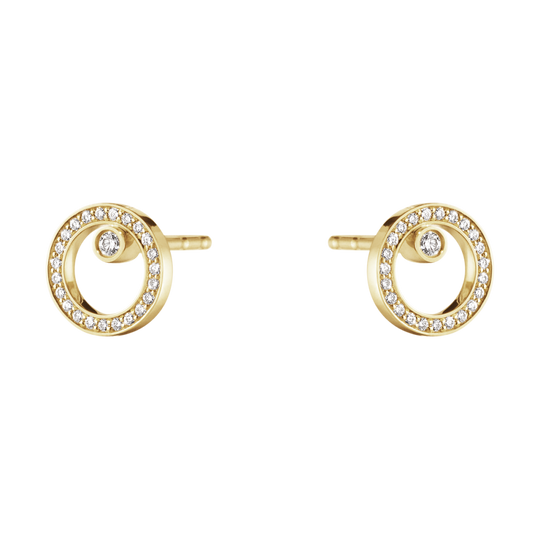 HALO Earrings - 18ct Yellow Gold & Diamonds - 10014063