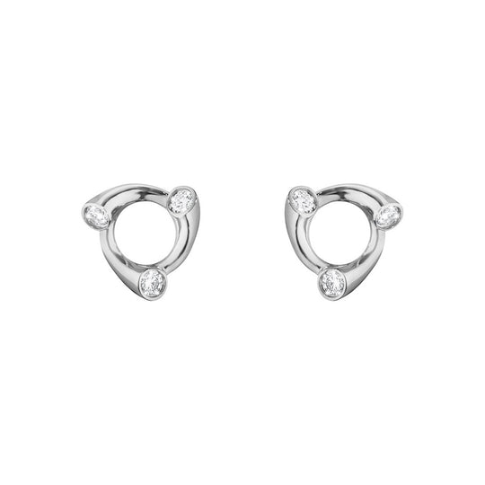 Magic White Gold Ear Studs - 10009516