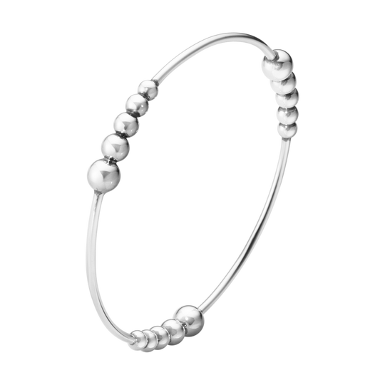 Moonlight Grapes Closed Bangle - Silver - 20000095