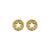 Sparkle Star in Circle Stud Earrings - Gold - GEST3098