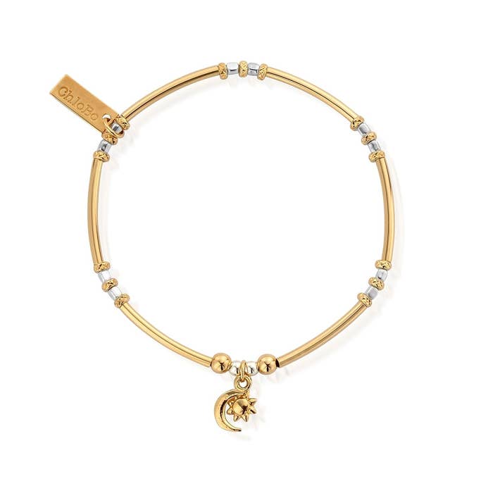 Dainty Moon & Sun Bracelet - Gold - GMBMNCR1097