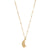 Bobble Chain Heart in Feather Necklace - Gold - GNBB1078