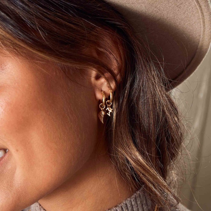 Divinity Within Small Hoop Earrings - Silver - SEH2535