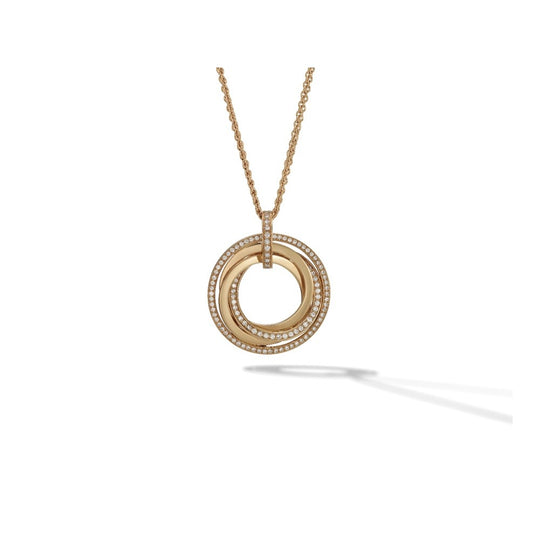 18ct Rose Gold Diamond Pendant - 0.95ct