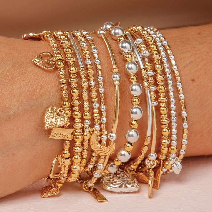 Compassion Stack of 3 Bracelets - Gold/Silver - GMBSTA3LOVE