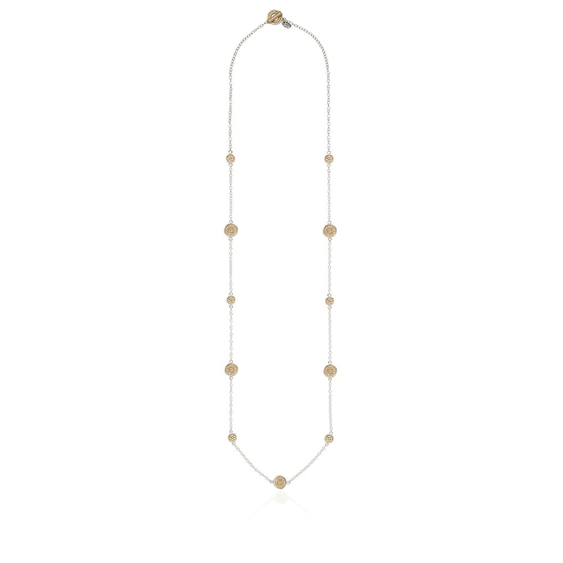 Long Station Necklace - Gold - 4306N-TWT