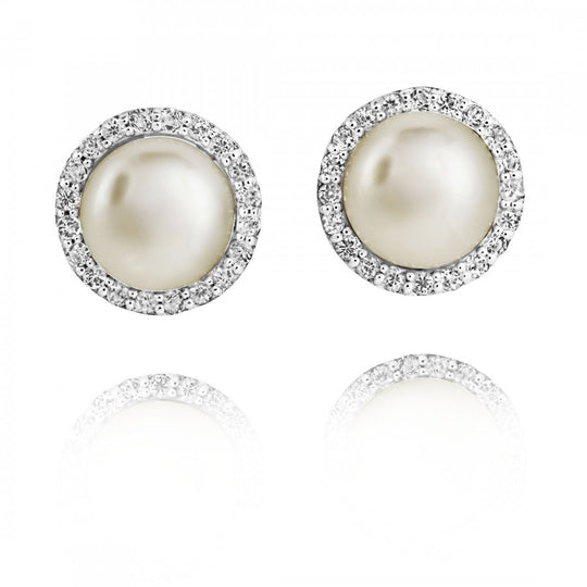 Amberley Large Cluster Pearl Earrings - Silver - 1703245