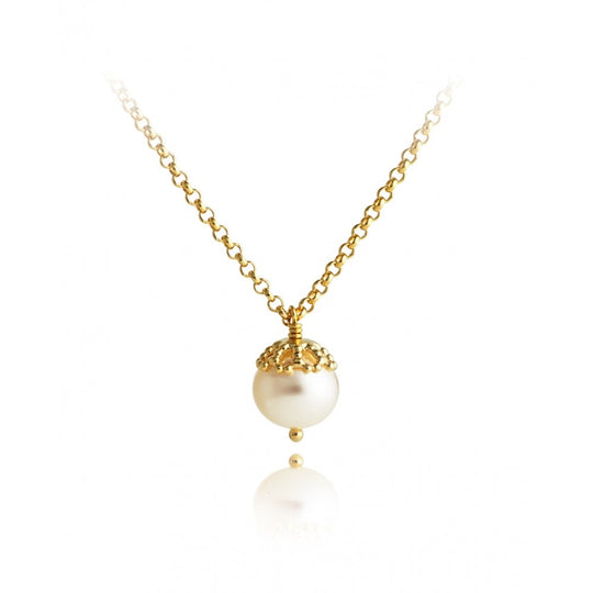 Jersey Pearl Emma-Kate Gold Filigree Pendant
