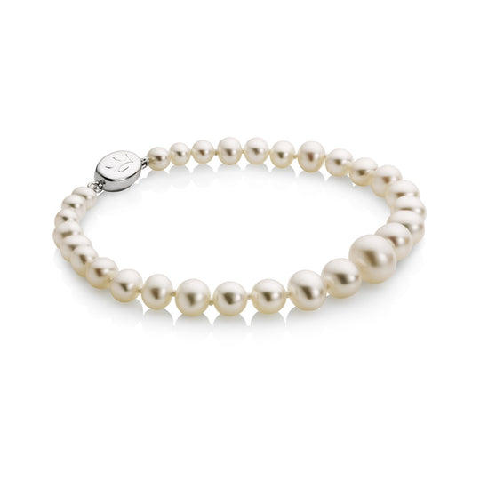 Graduated Pearl Bracelet - Silver - 1491517