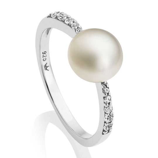 Pearl Amberley Ring, Size N - Silver - 1721775