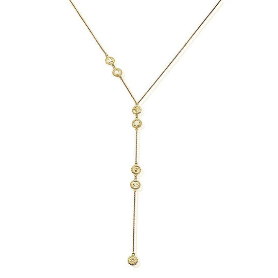 Positive Vibes Lariat Necklace - Gold - GNL800
