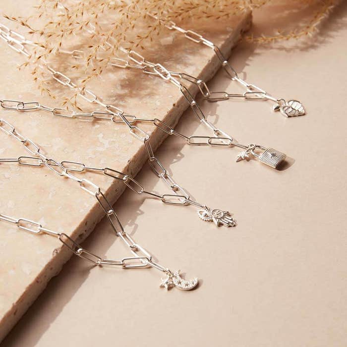 Link Chain Treasured Dreams Necklace - Silver - SNLC30812016