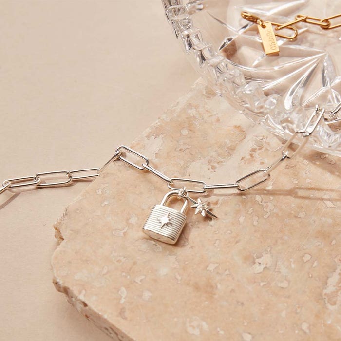 Link Chain Treasured Dreams Necklace - Silver - SNLC30812016