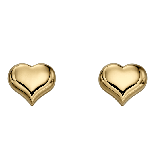 Aria - Gold Heart Stud Earrings - LSE0155