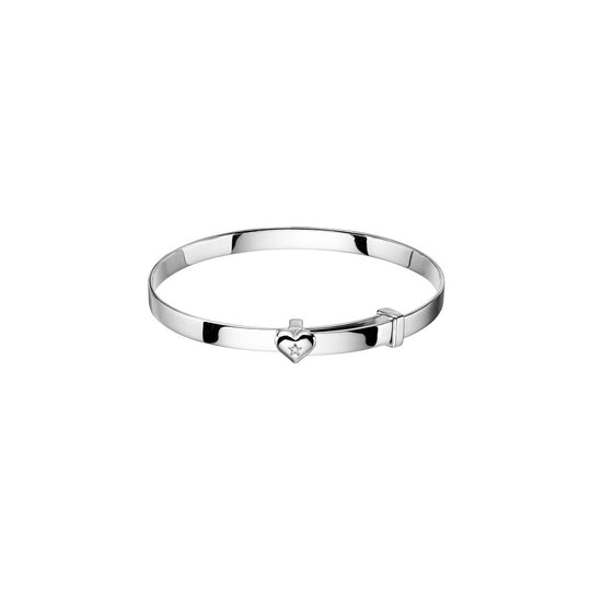 Gisele Children's Diamond Bangle - Silver - LSB0007