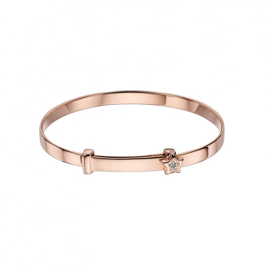 Gracie Children's Diamond Bangle - Rose Gold - LSB0102