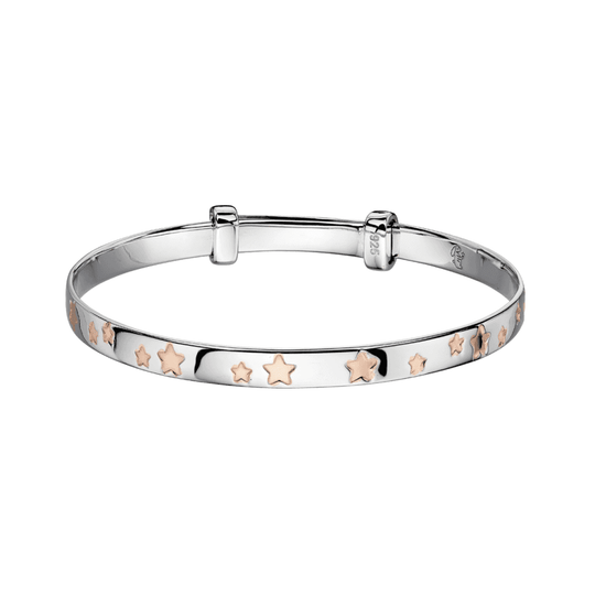 Jessica Star Children's Bangle - Silver/Rose - LSB0131