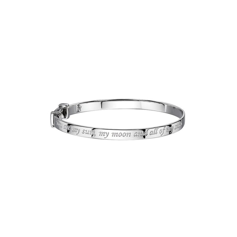 little-star-luna-sun-and-moon-childrens-bangle-silver-lsb0103