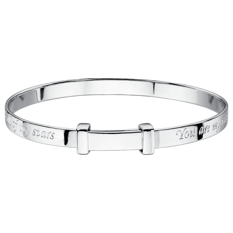 little-star-luna-sun-and-moon-childrens-bangle-silver-lsb0103