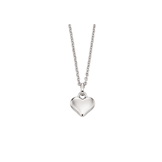 Mia Plain Heart Necklace - Silver - LSN0020