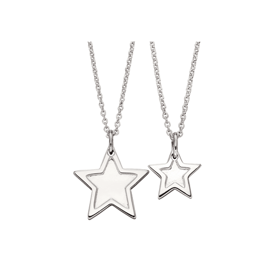 Mummy & Me Star Pendant Set - Silver - LLS00016