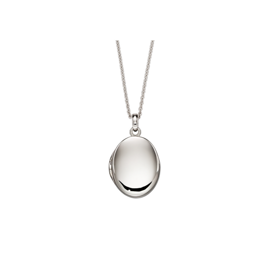 Orla Oval Children's Locket - Silver - LSN0345