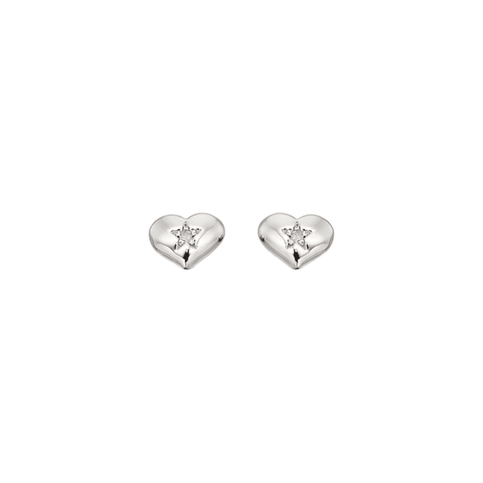 Suri Children's Diamond Heart Stud Earrings - LSE0031