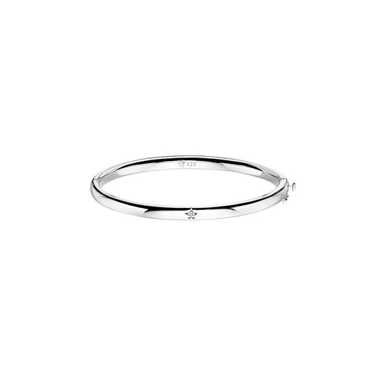 Xandra Diamond Children's Bangle - Silver - LSB0030