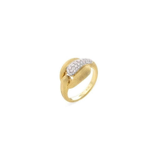 Lucia Link Ring, Size N - Gold & Diamond - AB599-B-YW