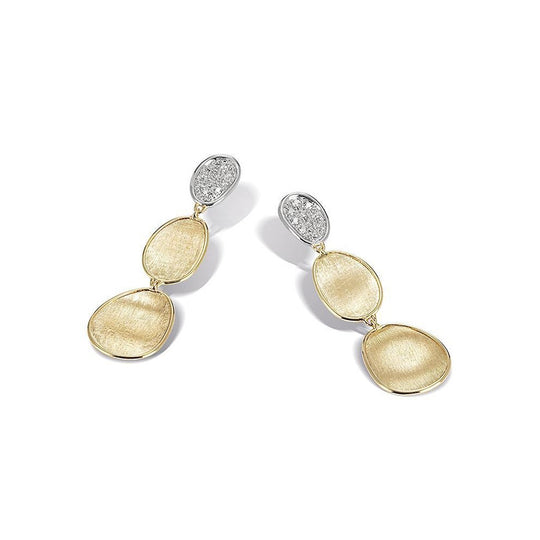 Lunaria Diamond Earrings - 18ct Gold - OB1749-B - 0.18ct