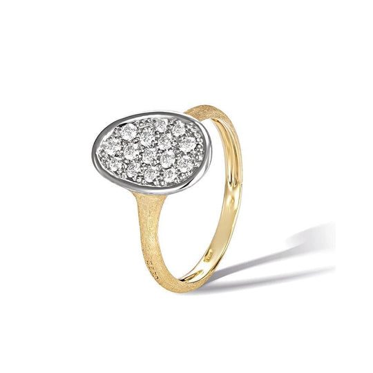 Lunaria Diamond Ring, Size 55 - 18ct Gold - AB578-B - 0.28ct