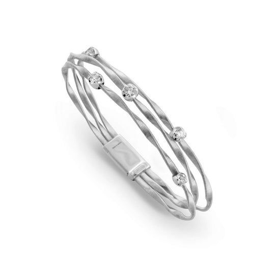 Marrakech Three Strand Bracelet – 18ct White Gold/Diamond - BG338-B-W