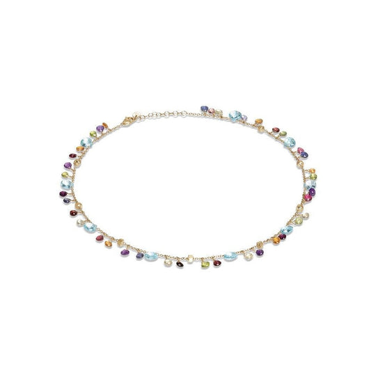 Paradise Mixed Gemstone Necklace - 18ct Gold - CB2584-E-MIX01T