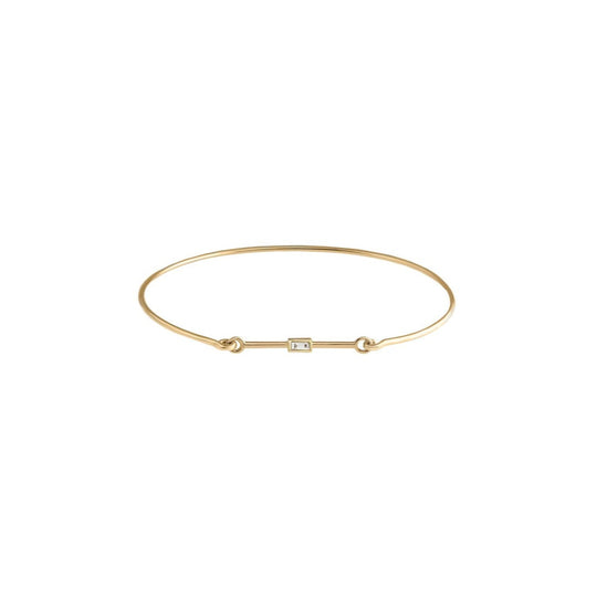 Baguette Cut Diamond Cuff - Gold - BR-C-BAG-DIA