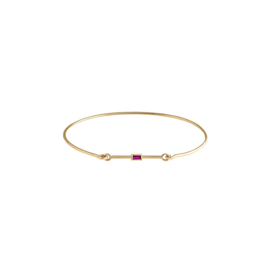 Baguette Cut Ruby Cuff - Gold - BR-C-BAG-RUB