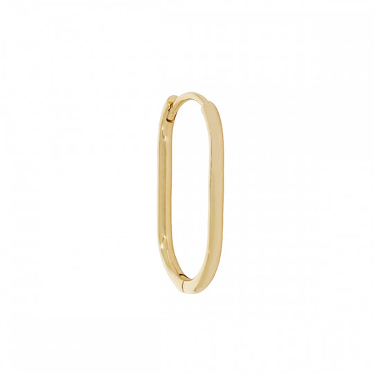 Large Oval Clicker Hoop - Gold - OV-L-C