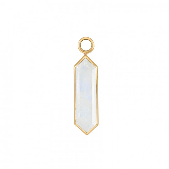 Moonstone Hexa Plaque - 9ct Yellow Gold - HEX-MS