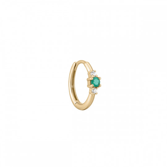 Petite Triple Emerald Clicker - Gold - HPCPET3-EME