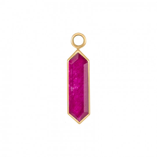 Ruby Quartz Hexa Plaque - Gold - HEX-RUBQ